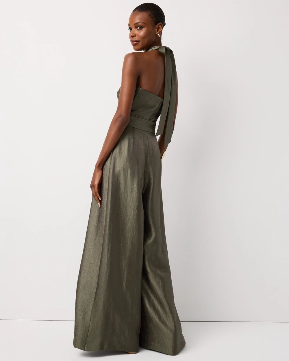 Belted Halter Jumpsuit | White House Black Market